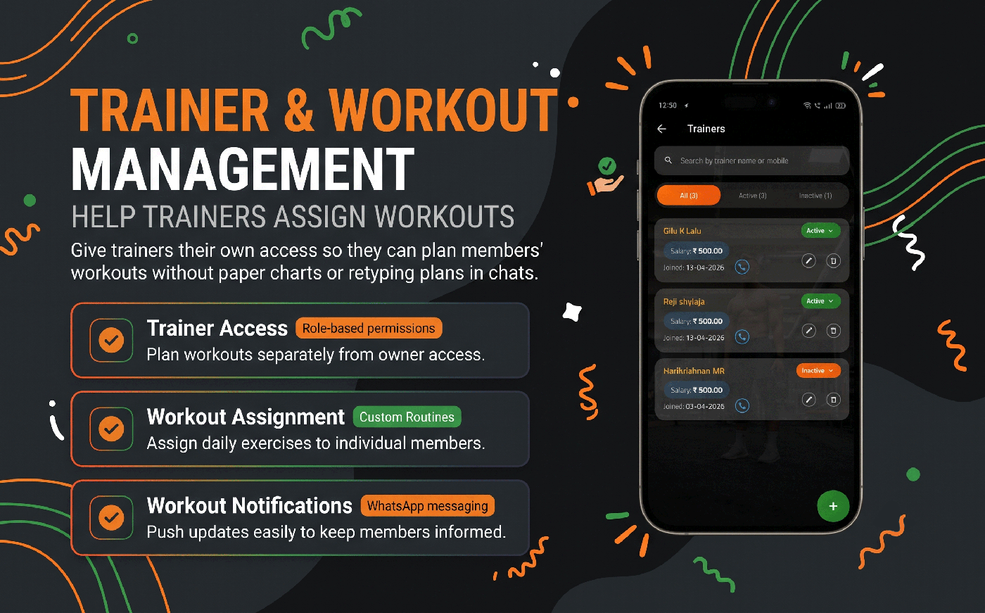 BharatGymDesk trainer workout assignment